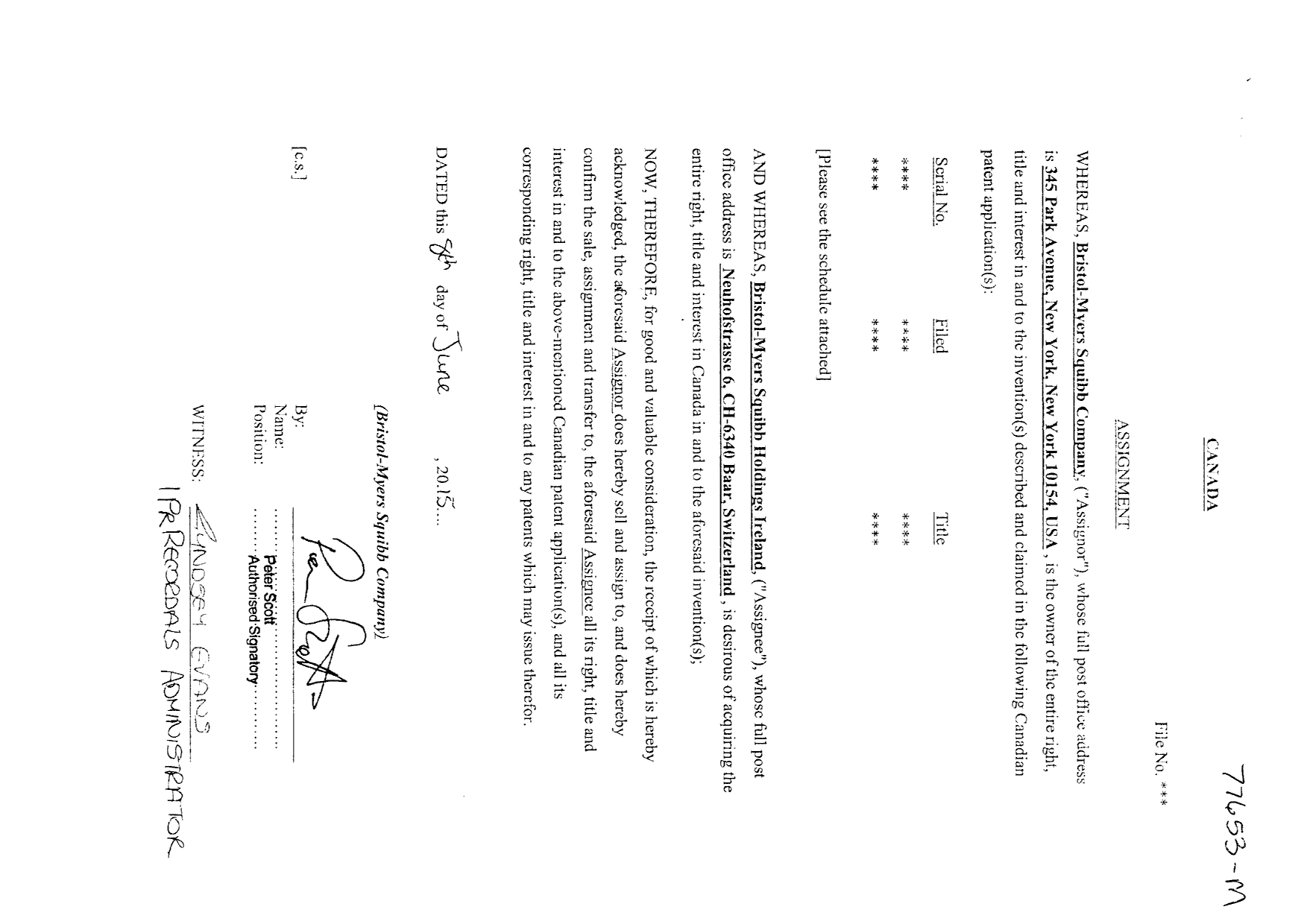 Document de brevet canadien 2555291. Cession 20141208. Image 2 de 5