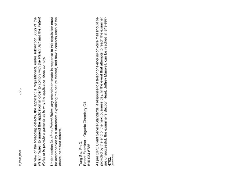 Canadian Patent Document 2650056. Prosecution-Amendment 20111225. Image 2 of 2