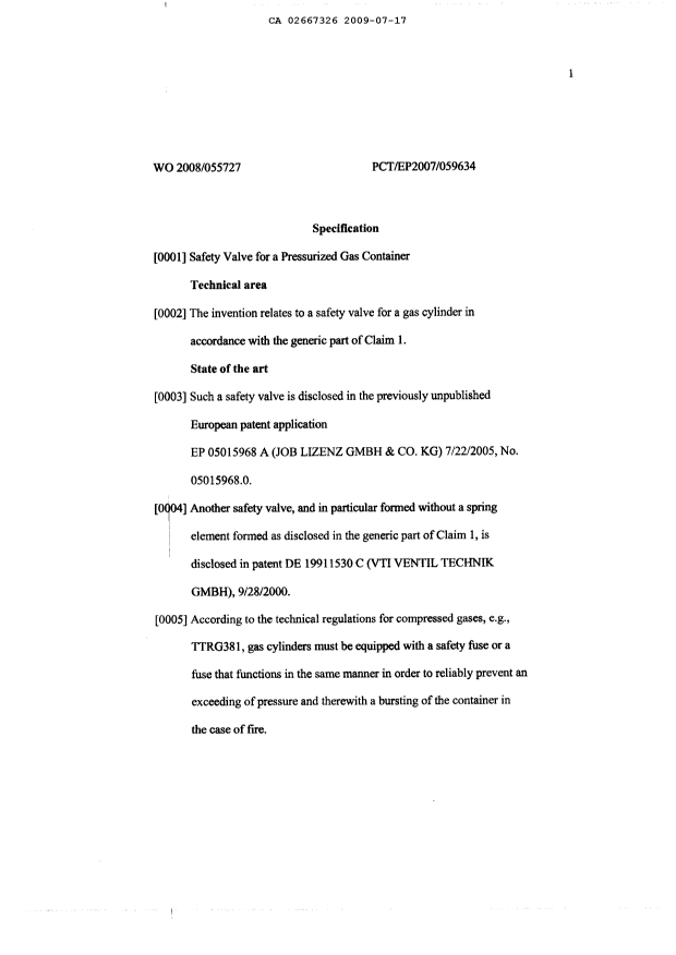 Canadian Patent Document 2667326. Description 20090717. Image 1 of 16
