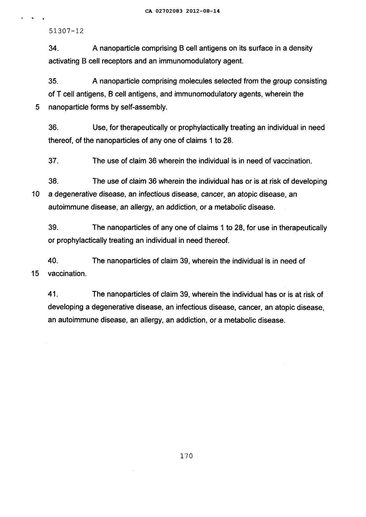 Document de brevet canadien 2702083. Revendications 20111214. Image 5 de 5