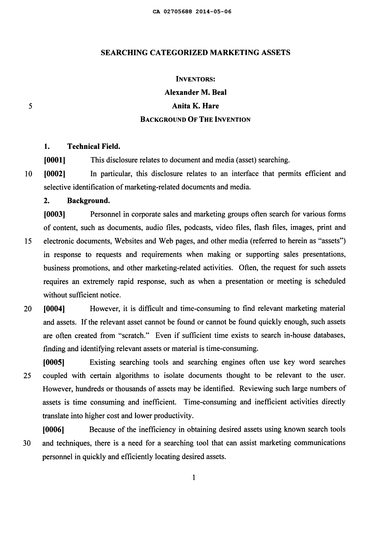 Canadian Patent Document 2705688. Description 20151208. Image 1 of 36