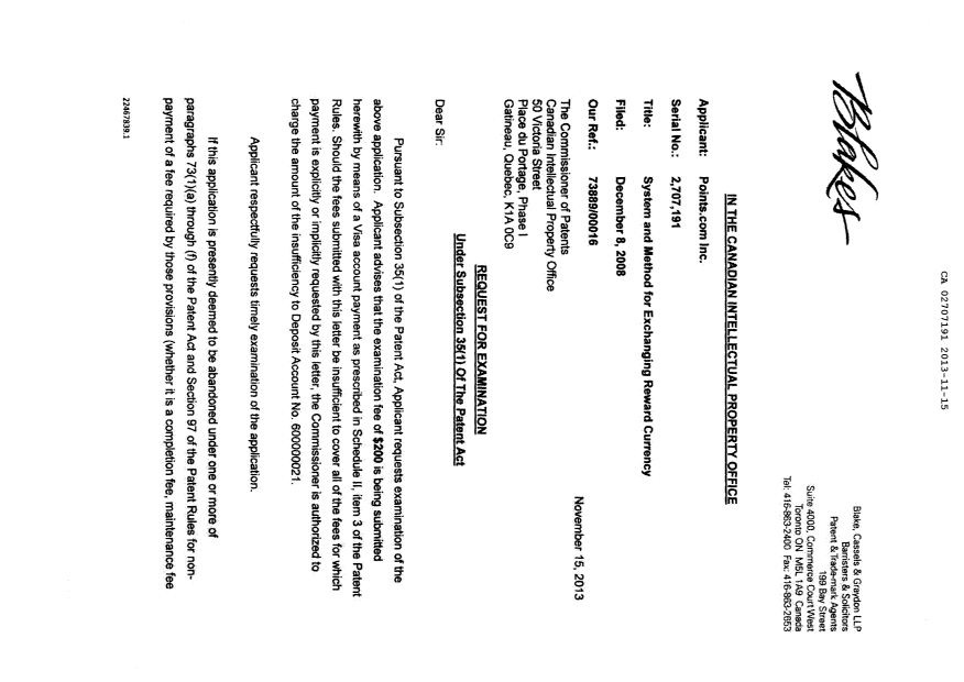 Document de brevet canadien 2707191. Poursuite-Amendment 20121215. Image 3 de 6
