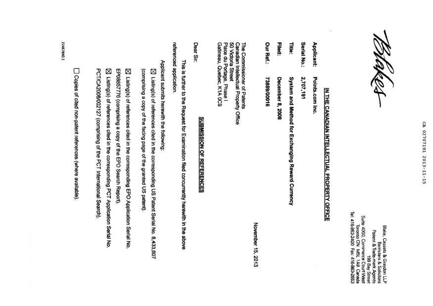 Document de brevet canadien 2707191. Poursuite-Amendment 20121215. Image 5 de 6