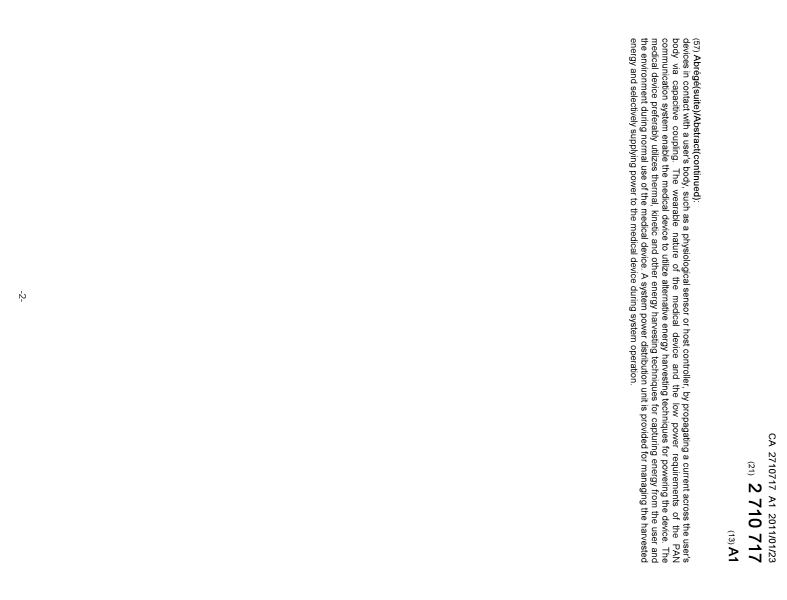 Document de brevet canadien 2710717. Page couverture 20101210. Image 2 de 2