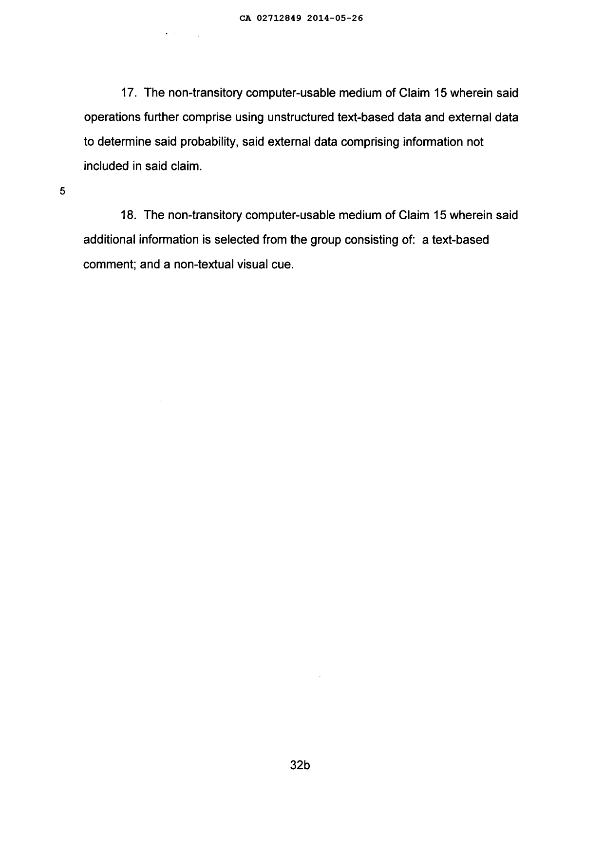 Document de brevet canadien 2712849. Poursuite-Amendment 20131226. Image 14 de 14