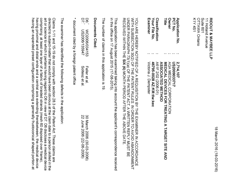 Document de brevet canadien 2714107. Poursuite-Amendment 20151218. Image 1 de 3