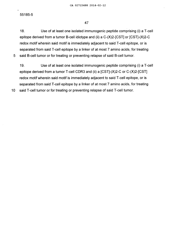 Document de brevet canadien 2715488. Revendications 20131212. Image 4 de 4