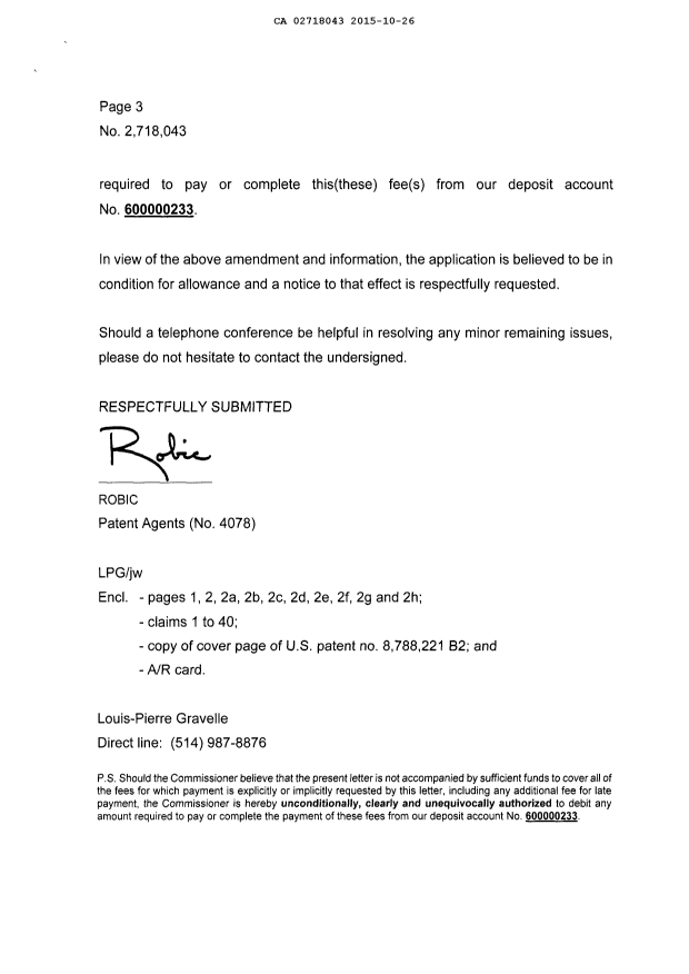 Canadian Patent Document 2718043. Prosecution-Amendment 20141226. Image 3 of 30