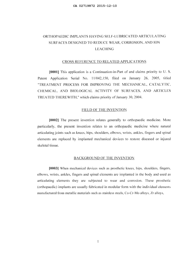 Canadian Patent Document 2719872. Description 20141210. Image 1 of 27