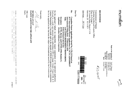 Canadian Patent Document 2751319. Prosecution-Amendment 20111011. Image 1 of 1