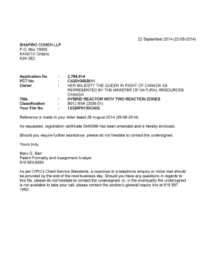 Canadian Patent Document 2784914. Correspondence 20140922. Image 1 of 1