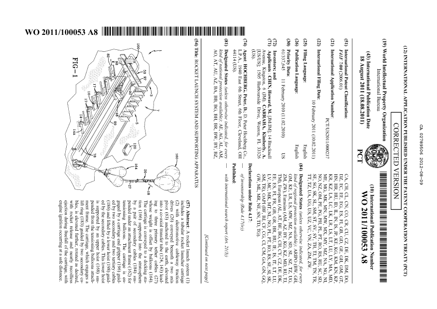 Document de brevet canadien 2789506. Abrégé 20120809. Image 1 de 2