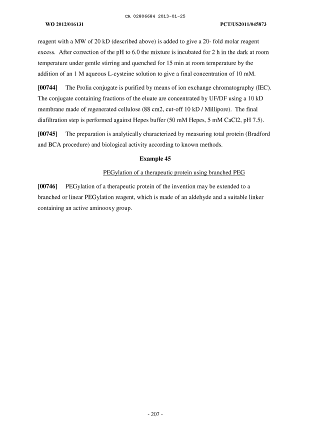 Canadian Patent Document 2806684. Description 20130125. Image 207 of 207