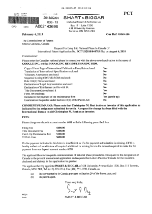 Document de brevet canadien 2807465. Cession 20130204. Image 1 de 6