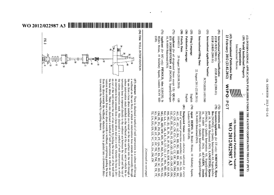 Document de brevet canadien 2808358. PCT 20121214. Image 2 de 16
