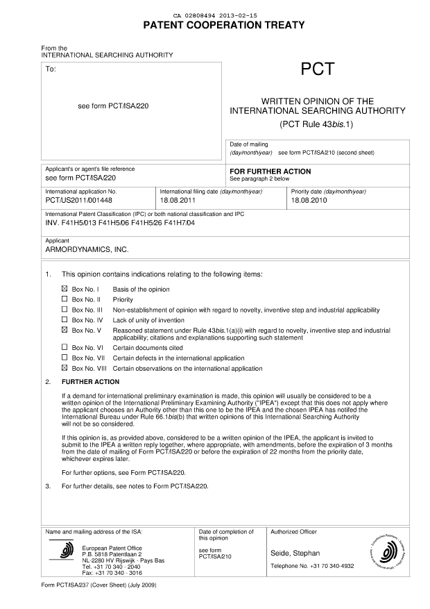Document de brevet canadien 2808494. PCT 20121215. Image 2 de 12