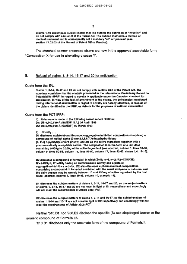 Document de brevet canadien 2808520. Poursuite-Amendment 20141223. Image 3 de 17