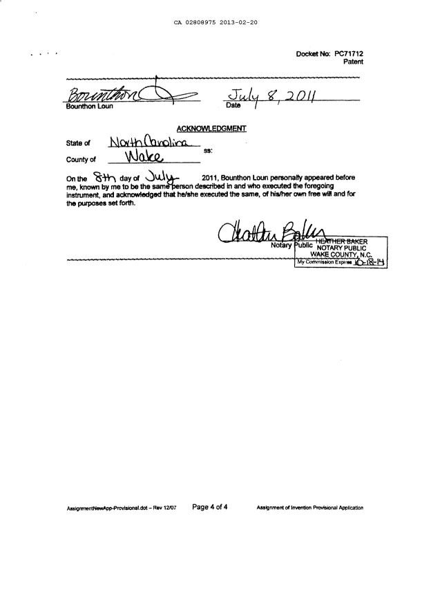 Document de brevet canadien 2808975. Cession 20130220. Image 8 de 8