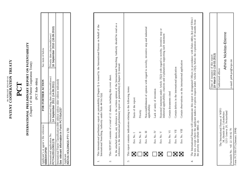 Document de brevet canadien 2811315. PCT 20121214. Image 1 de 16