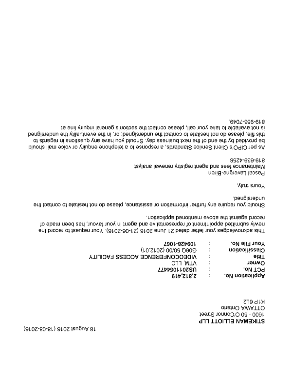 Canadian Patent Document 2812419. Correspondence 20151218. Image 1 of 1