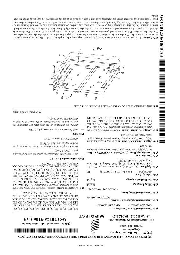 Canadian Patent Document 2813755. Abstract 20121204. Image 1 of 2