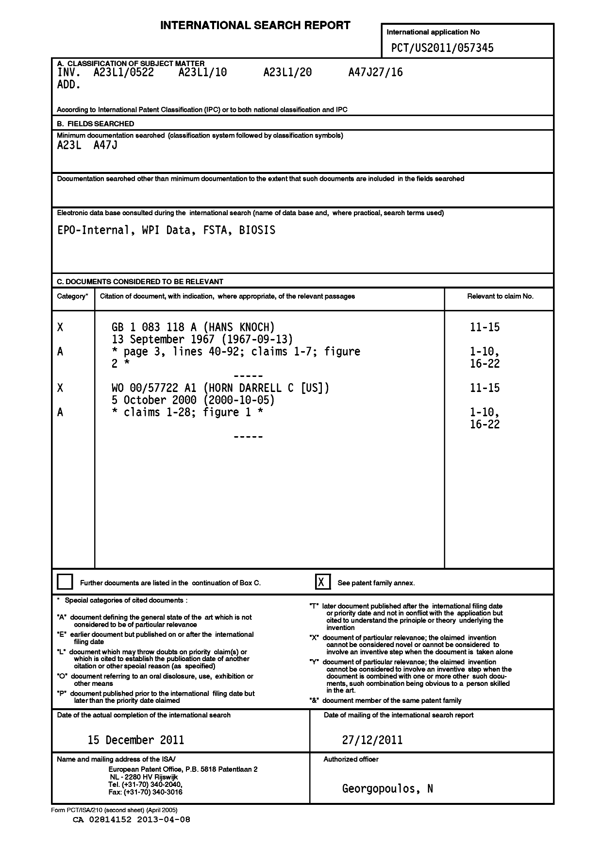 Document de brevet canadien 2814152. PCT 20121208. Image 3 de 11