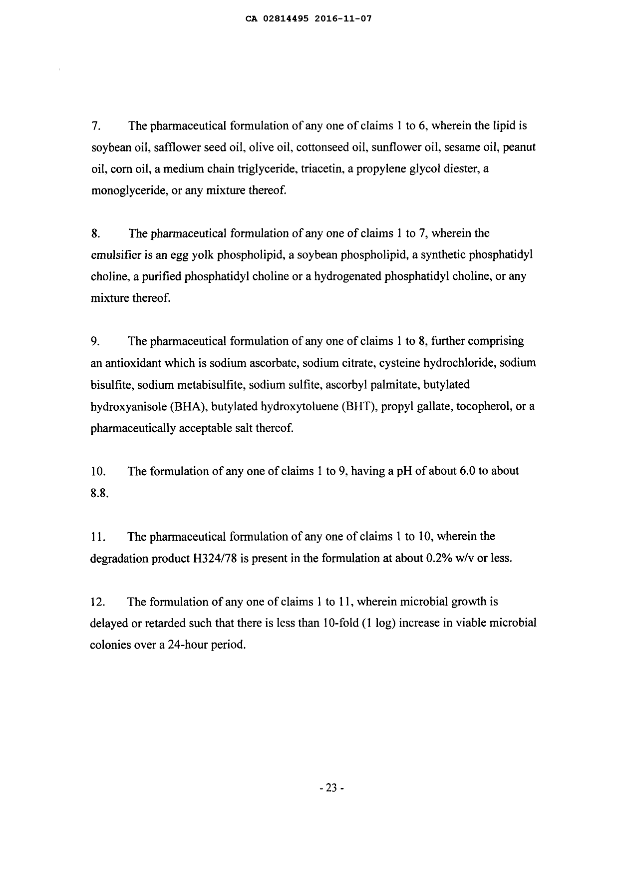 Document de brevet canadien 2814495. Revendications 20151207. Image 2 de 2