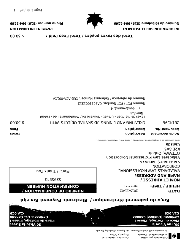 Document de brevet canadien 2814596. Taxes 20141202. Image 1 de 1