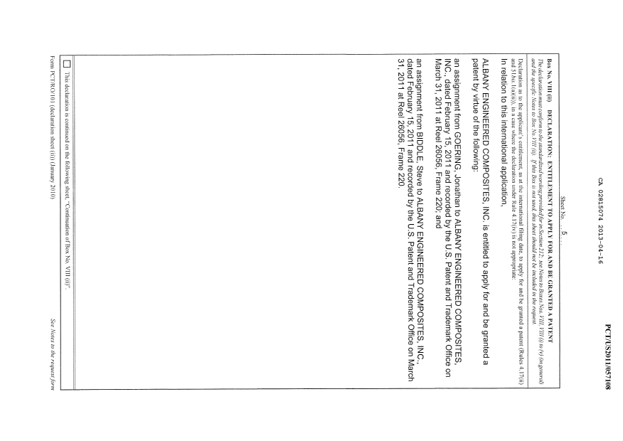 Document de brevet canadien 2815074. PCT 20121216. Image 12 de 12