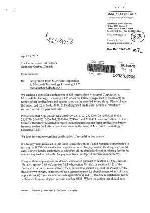 Document de brevet canadien 2815526. Cession 20150423. Image 1 de 43