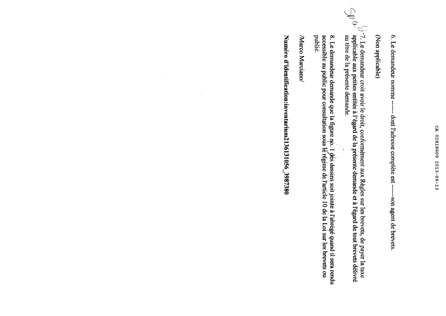 Document de brevet canadien 2818609. Cession 20121213. Image 3 de 3