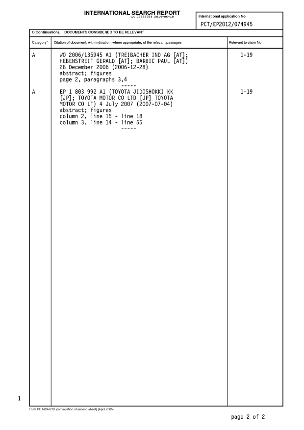 Document de brevet canadien 2858754. PCT 20140610. Image 2 de 3