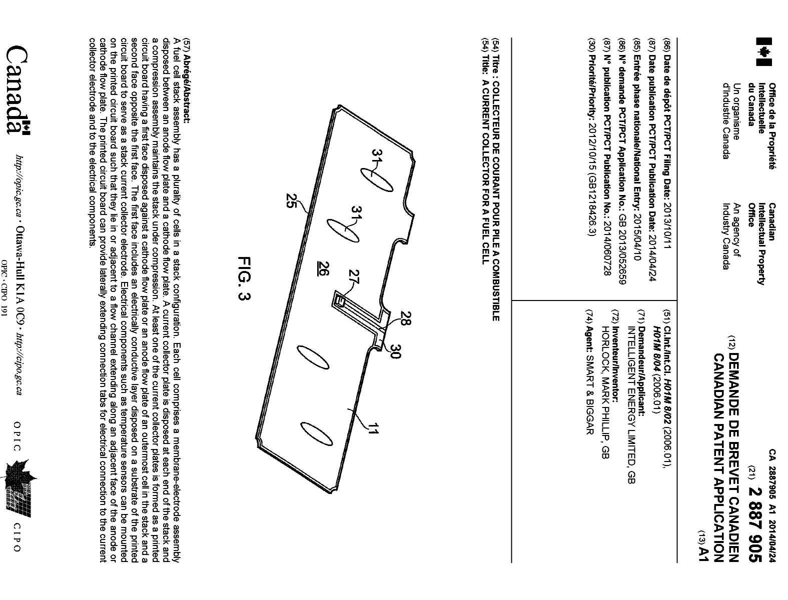 Document de brevet canadien 2887905. Page couverture 20141205. Image 1 de 1