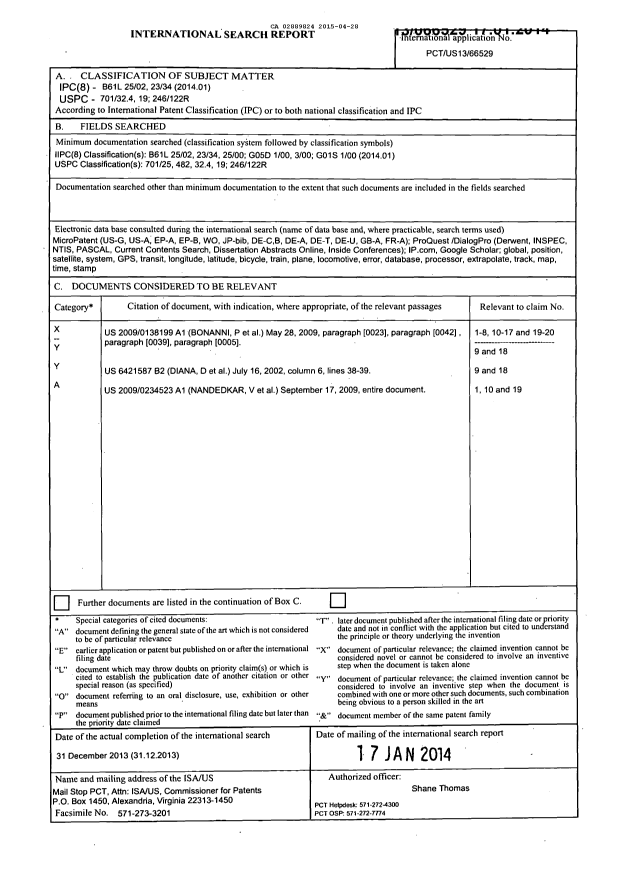 Document de brevet canadien 2889824. PCT 20141228. Image 1 de 3