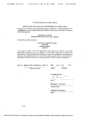 Document de brevet canadien 2890276. Correspondance 20151216. Image 2 de 16
