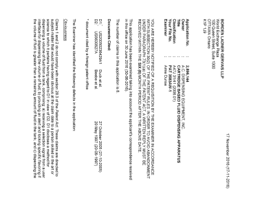 Document de brevet canadien 2896144. R30(2) Requête de l'examinateur 20151217. Image 1 de 3