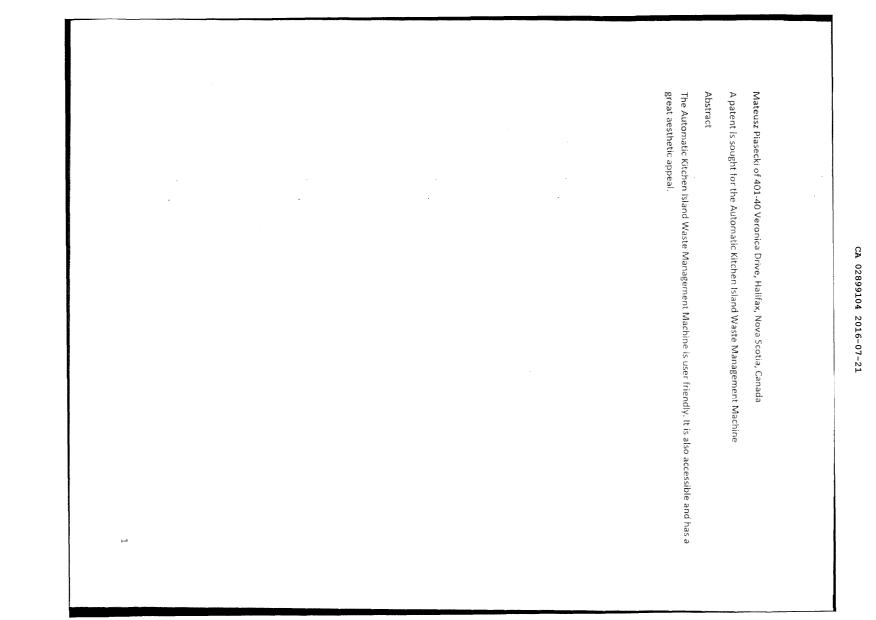 Document de brevet canadien 2899104. Abrégé 20160721. Image 1 de 1