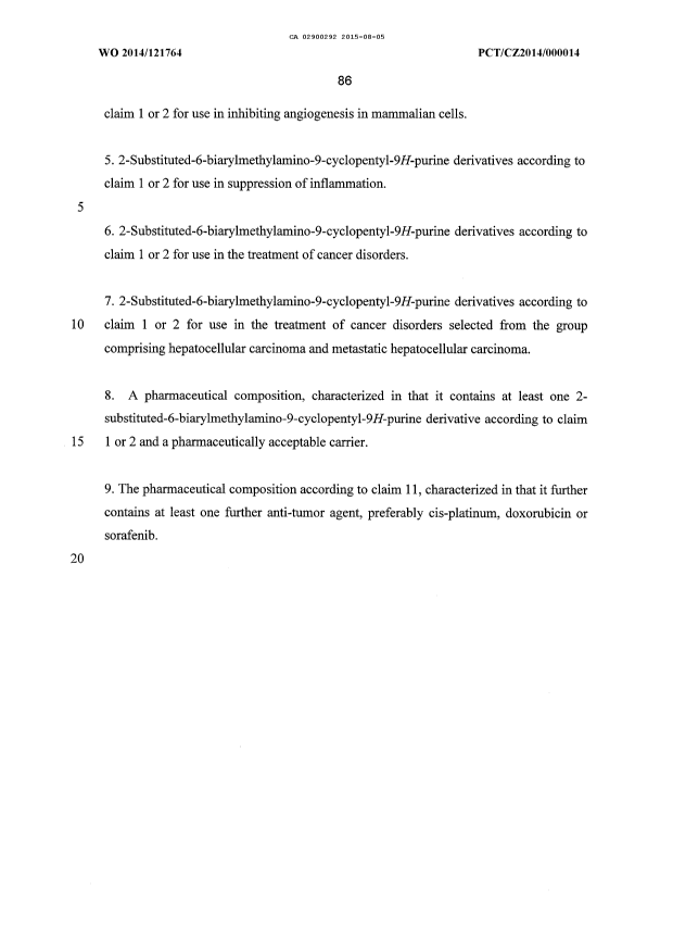 Document de brevet canadien 2900292. Revendications 20150805. Image 3 de 3