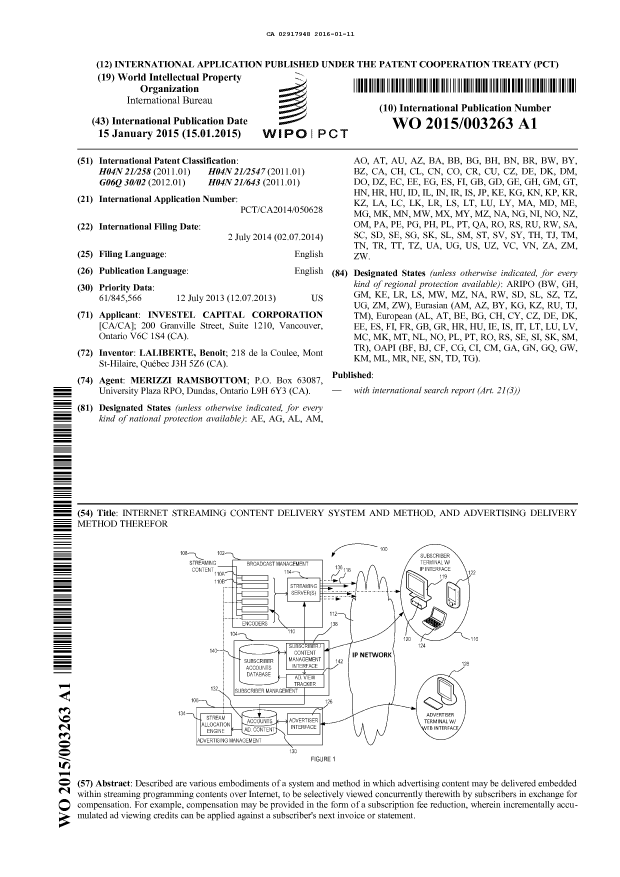 Document de brevet canadien 2917948. Abrégé 20151211. Image 1 de 1