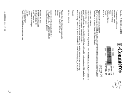 Document de brevet canadien 2955844. Correspondance de conformité 20180709. Image 1 de 3