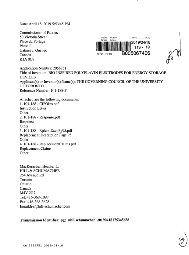 Document de brevet canadien 2956751. Modification 20181218. Image 1 de 23