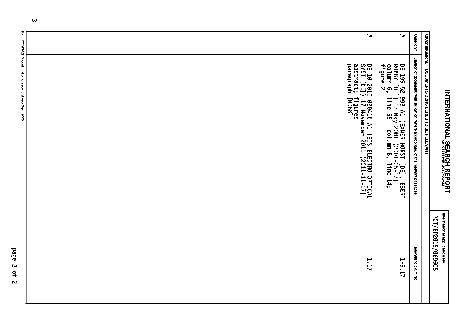 Document de brevet canadien 2958945. PCT 20161222. Image 2 de 6