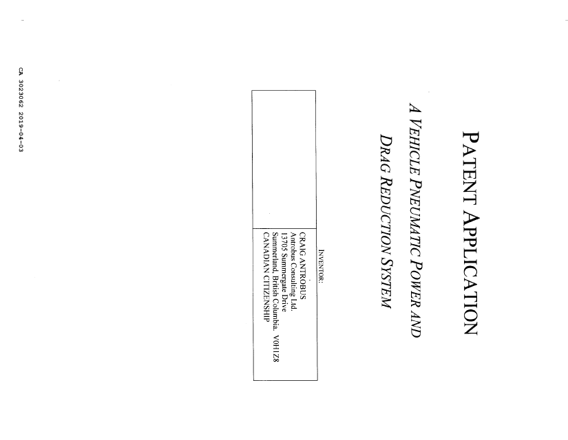 Canadian Patent Document 3023062. Description 20190403. Image 1 of 32