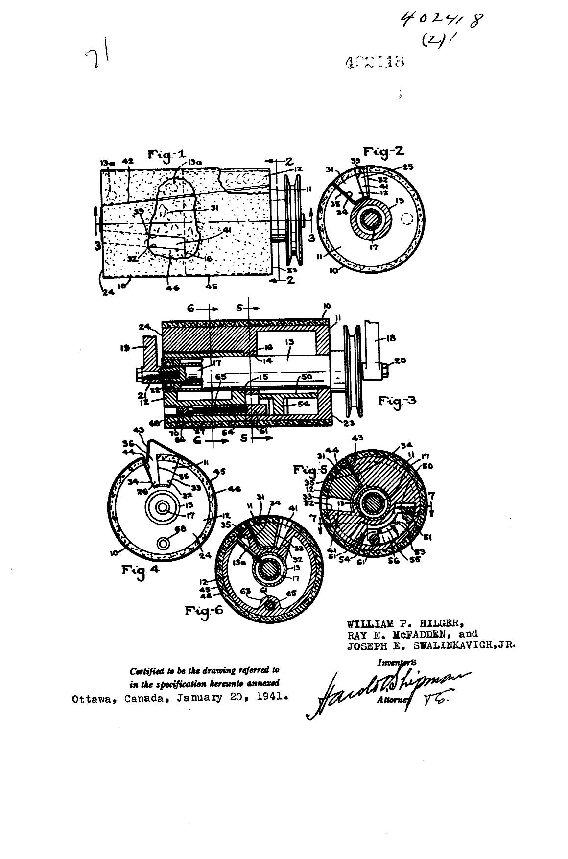 Canadian Patent Document 402418. Drawings 19950826. Image 1 of 2